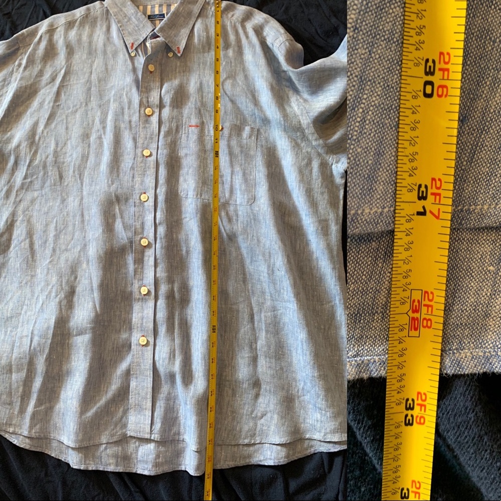 Tom James Linen Button Up Shirt - image 8